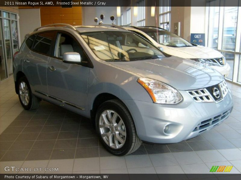 Frosted Steel Metallic / Gray 2011 Nissan Rogue SL AWD
