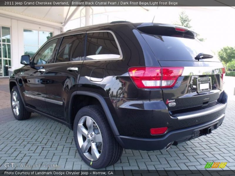 Brilliant Black Crystal Pearl / Dark Frost Beige/Light Frost Beige 2011 Jeep Grand Cherokee Overland