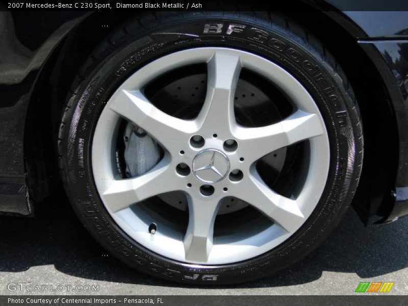 Diamond Black Metallic / Ash 2007 Mercedes-Benz C 230 Sport