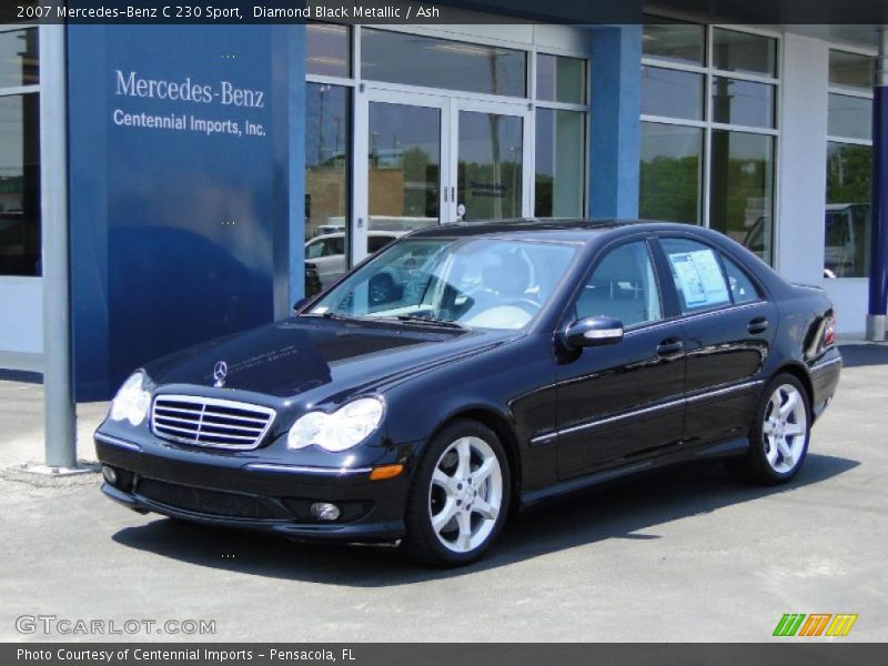 Diamond Black Metallic / Ash 2007 Mercedes-Benz C 230 Sport