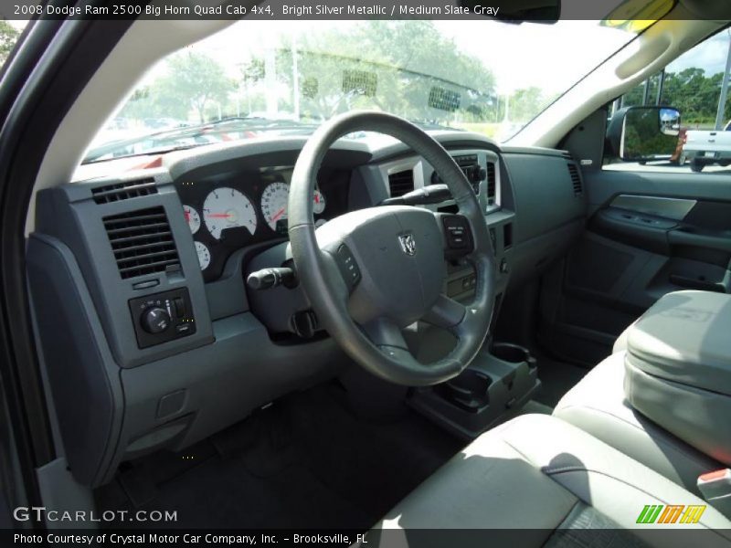 Bright Silver Metallic / Medium Slate Gray 2008 Dodge Ram 2500 Big Horn Quad Cab 4x4
