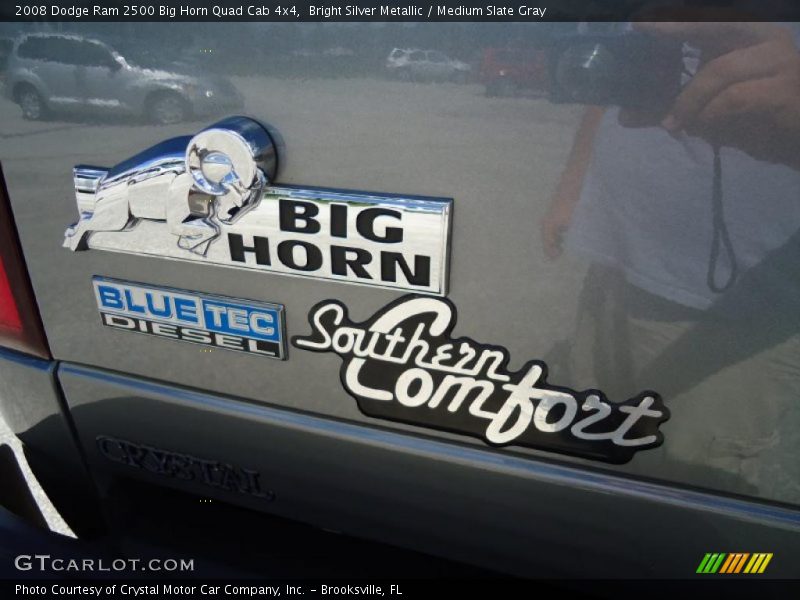 Bright Silver Metallic / Medium Slate Gray 2008 Dodge Ram 2500 Big Horn Quad Cab 4x4