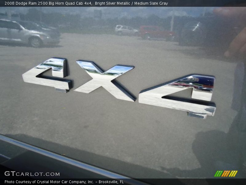 Bright Silver Metallic / Medium Slate Gray 2008 Dodge Ram 2500 Big Horn Quad Cab 4x4