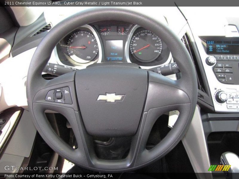Cyber Gray Metallic / Light Titanium/Jet Black 2011 Chevrolet Equinox LS AWD