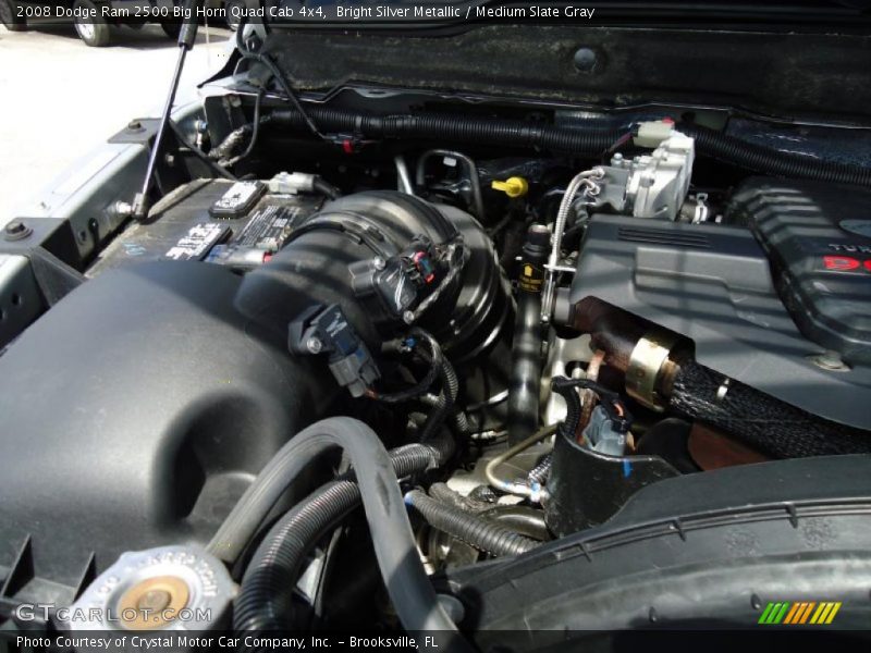 Bright Silver Metallic / Medium Slate Gray 2008 Dodge Ram 2500 Big Horn Quad Cab 4x4