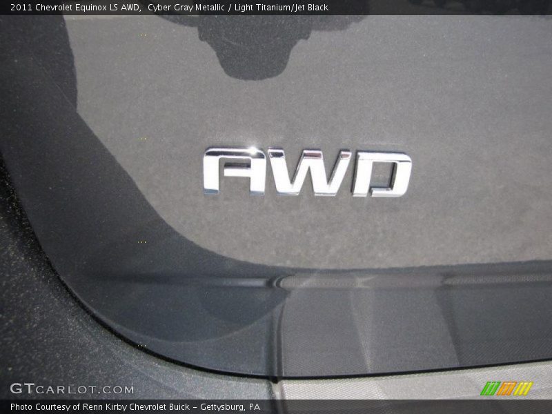 Cyber Gray Metallic / Light Titanium/Jet Black 2011 Chevrolet Equinox LS AWD