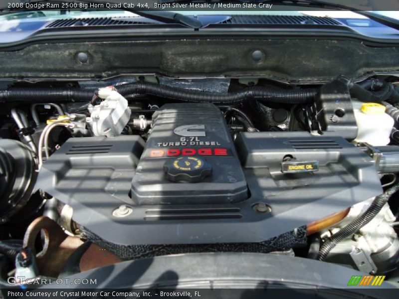 Bright Silver Metallic / Medium Slate Gray 2008 Dodge Ram 2500 Big Horn Quad Cab 4x4