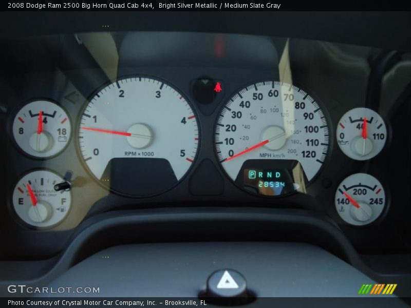 Bright Silver Metallic / Medium Slate Gray 2008 Dodge Ram 2500 Big Horn Quad Cab 4x4