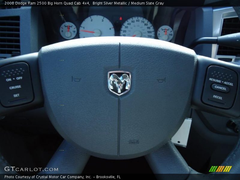 Bright Silver Metallic / Medium Slate Gray 2008 Dodge Ram 2500 Big Horn Quad Cab 4x4
