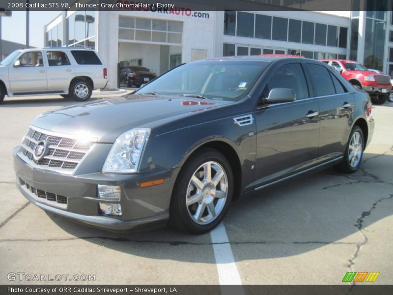 Thunder Gray ChromaFlair / Ebony 2008 Cadillac STS V8