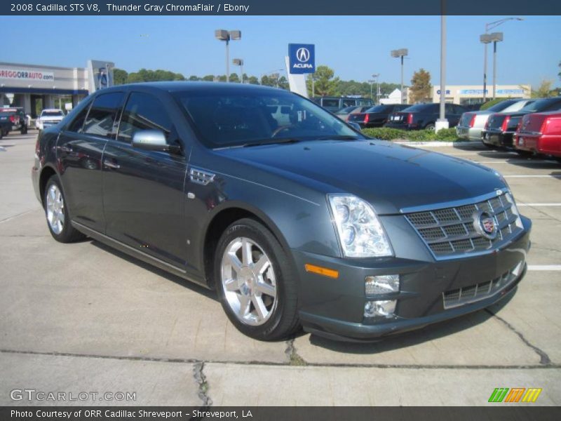 Thunder Gray ChromaFlair / Ebony 2008 Cadillac STS V8