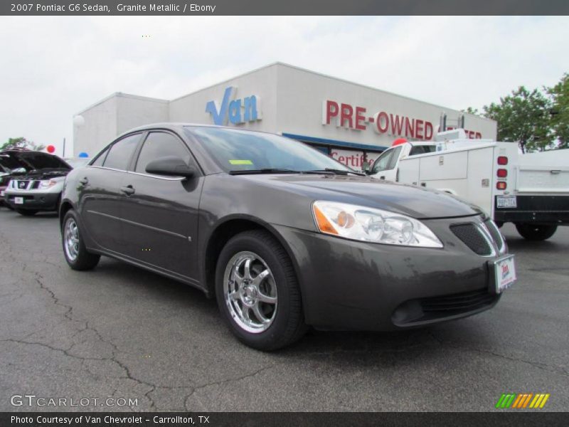 Granite Metallic / Ebony 2007 Pontiac G6 Sedan
