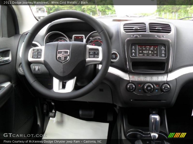 White Gold Metallic / Black 2011 Dodge Journey Mainstreet
