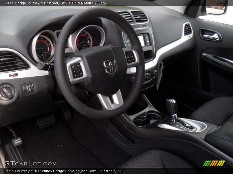 White Gold Metallic / Black 2011 Dodge Journey Mainstreet