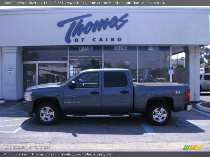 Blue Granite Metallic / Light Titanium/Ebony Black 2007 Chevrolet Silverado 1500 LT Z71 Crew Cab 4x4