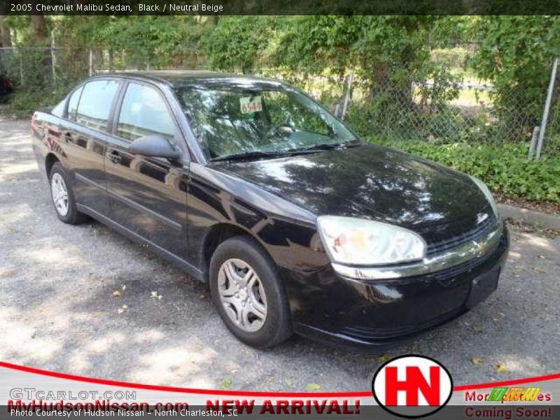 Black / Neutral Beige 2005 Chevrolet Malibu Sedan