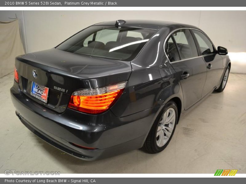 Platinum Grey Metallic / Black 2010 BMW 5 Series 528i Sedan