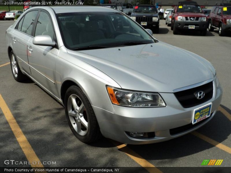 Steel Gray / Gray 2007 Hyundai Sonata SE V6