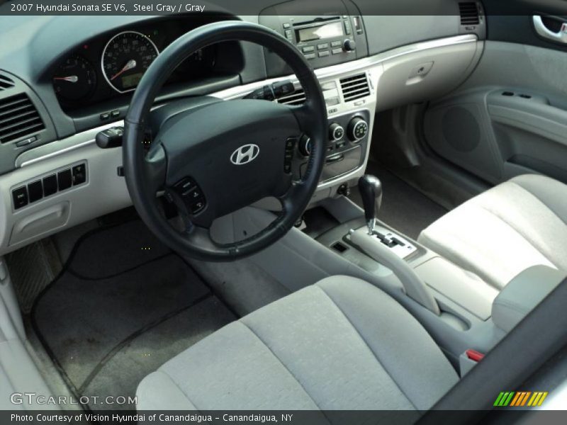 Steel Gray / Gray 2007 Hyundai Sonata SE V6