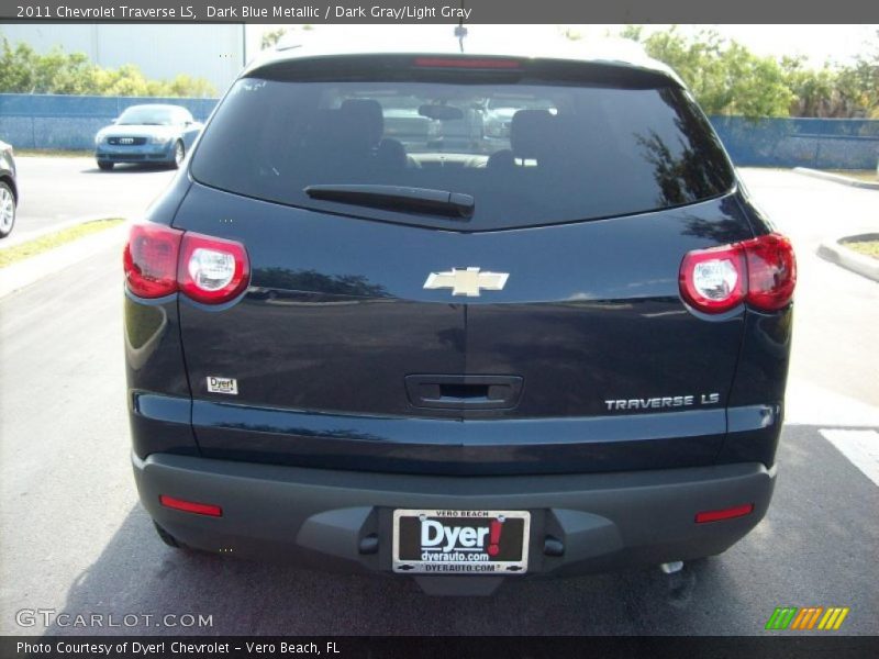 Dark Blue Metallic / Dark Gray/Light Gray 2011 Chevrolet Traverse LS