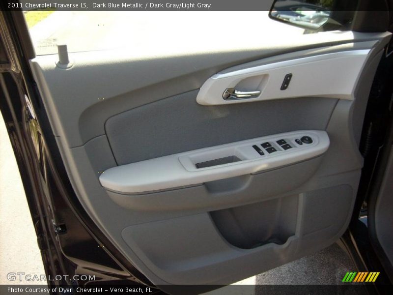 Dark Blue Metallic / Dark Gray/Light Gray 2011 Chevrolet Traverse LS
