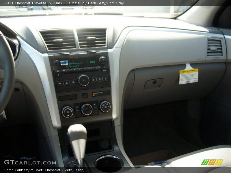 Dark Blue Metallic / Dark Gray/Light Gray 2011 Chevrolet Traverse LS