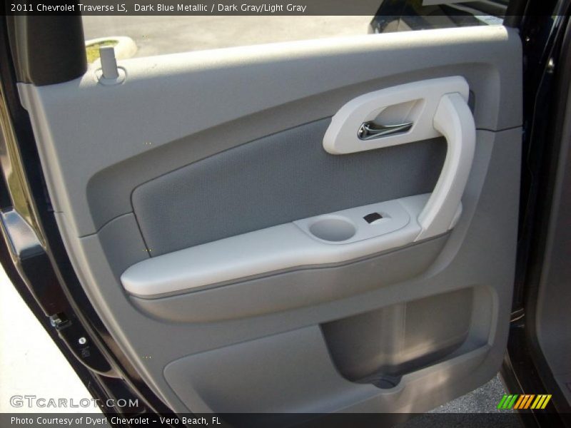 Dark Blue Metallic / Dark Gray/Light Gray 2011 Chevrolet Traverse LS