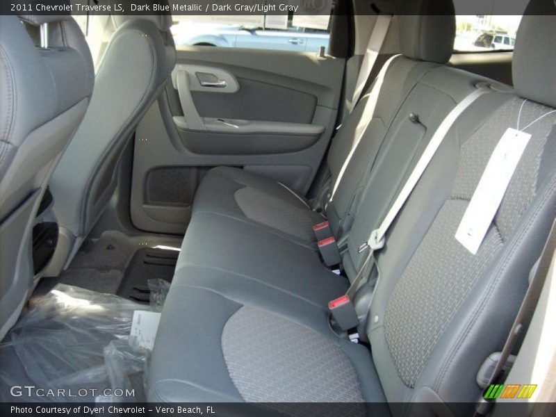 Dark Blue Metallic / Dark Gray/Light Gray 2011 Chevrolet Traverse LS