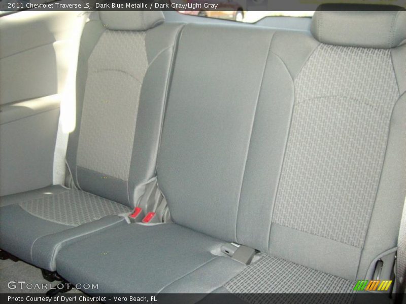 Dark Blue Metallic / Dark Gray/Light Gray 2011 Chevrolet Traverse LS
