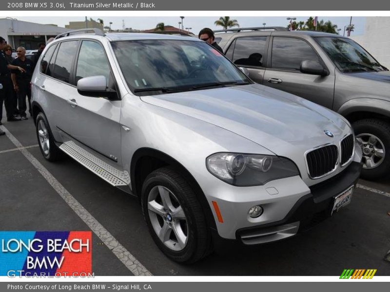 Titanium Silver Metallic / Black 2008 BMW X5 3.0si