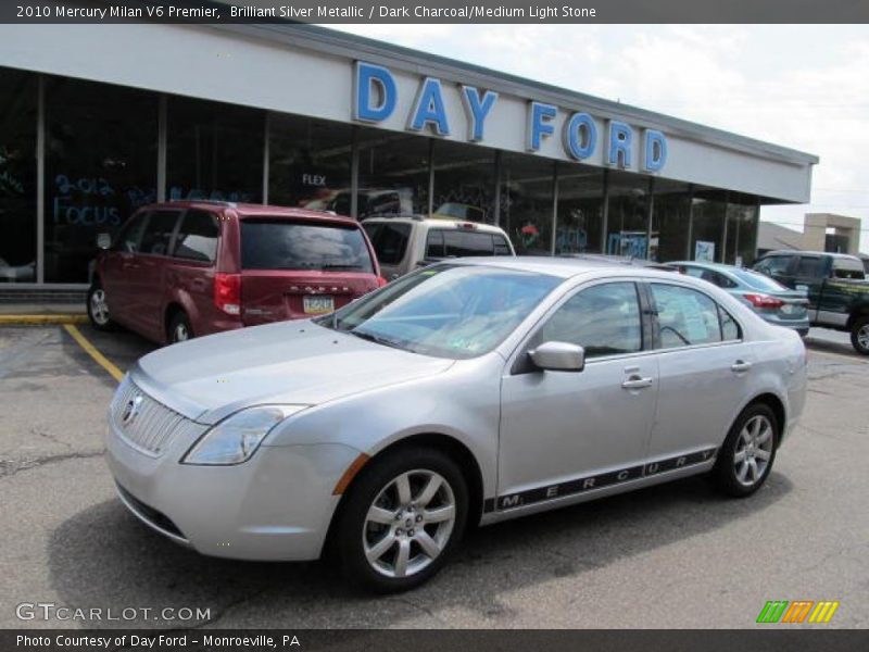 Brilliant Silver Metallic / Dark Charcoal/Medium Light Stone 2010 Mercury Milan V6 Premier