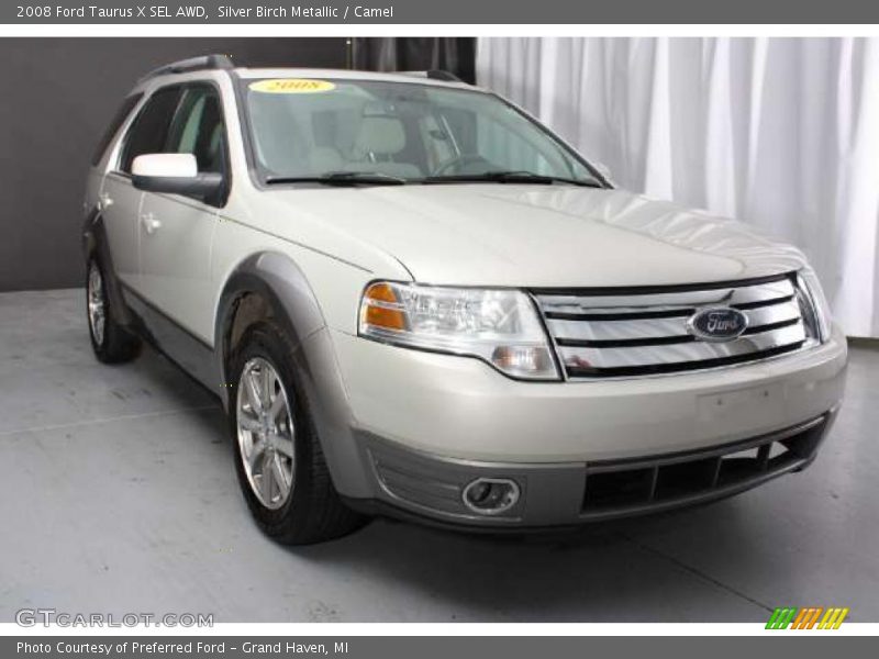 Silver Birch Metallic / Camel 2008 Ford Taurus X SEL AWD