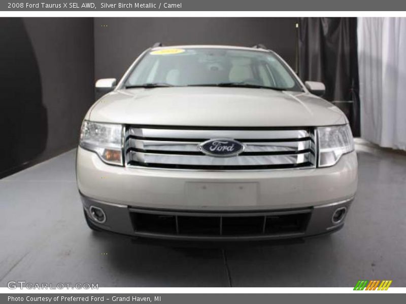 Silver Birch Metallic / Camel 2008 Ford Taurus X SEL AWD