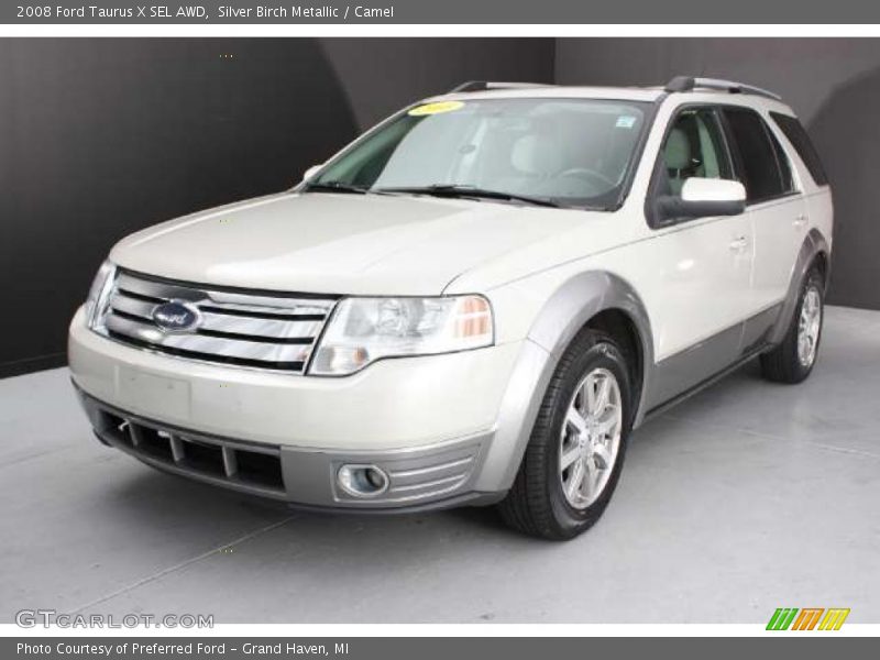 Silver Birch Metallic / Camel 2008 Ford Taurus X SEL AWD