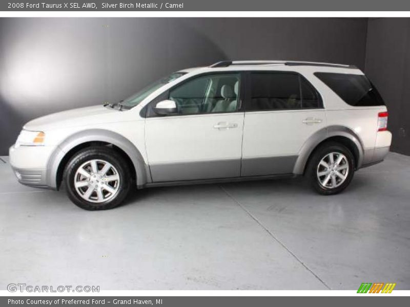 Silver Birch Metallic / Camel 2008 Ford Taurus X SEL AWD