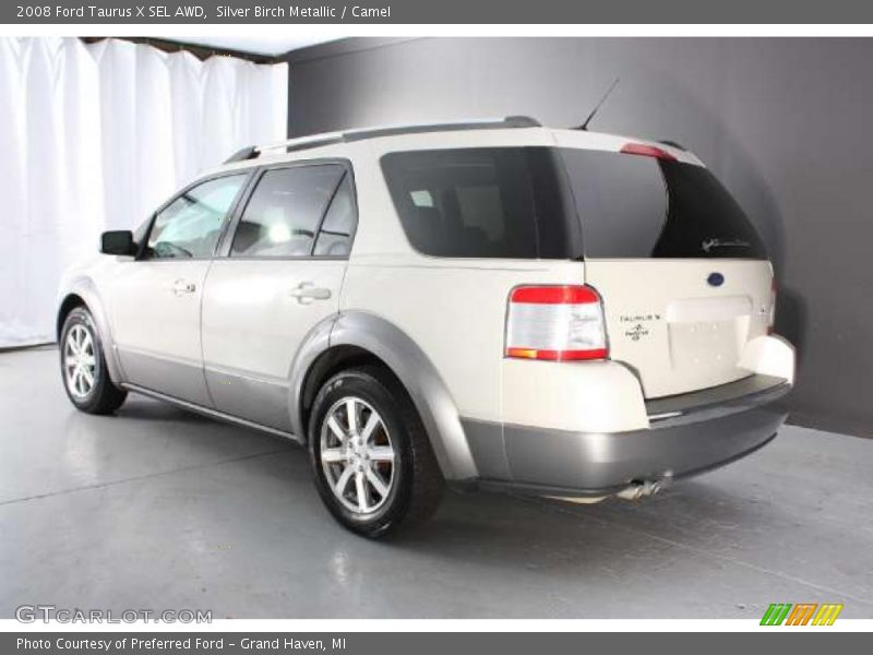 Silver Birch Metallic / Camel 2008 Ford Taurus X SEL AWD