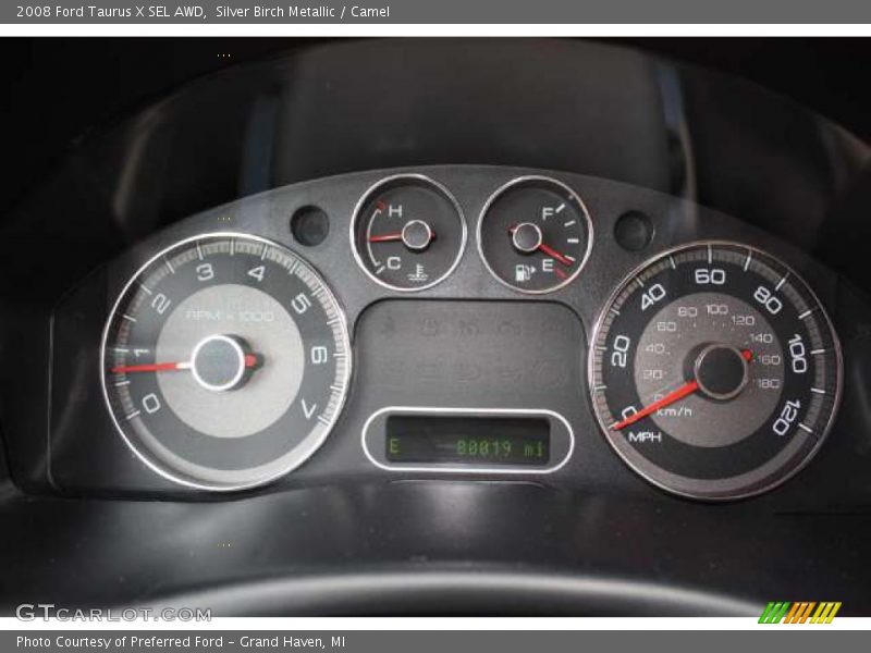 Silver Birch Metallic / Camel 2008 Ford Taurus X SEL AWD