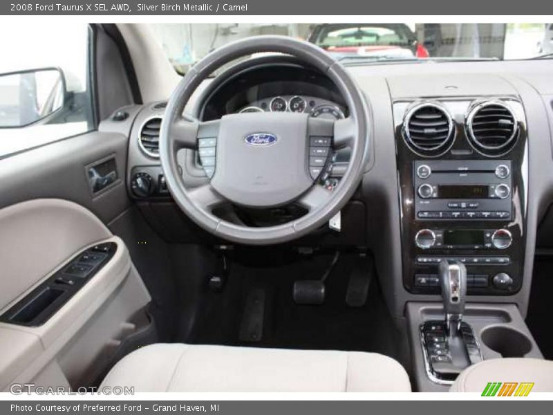 Silver Birch Metallic / Camel 2008 Ford Taurus X SEL AWD