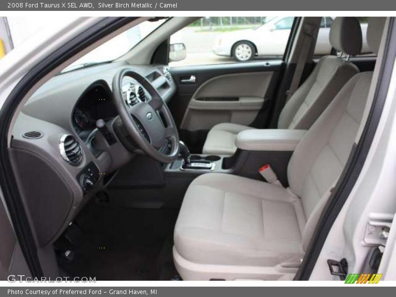 Silver Birch Metallic / Camel 2008 Ford Taurus X SEL AWD