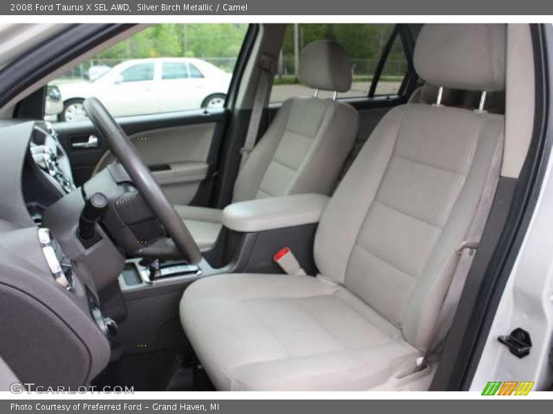 Silver Birch Metallic / Camel 2008 Ford Taurus X SEL AWD