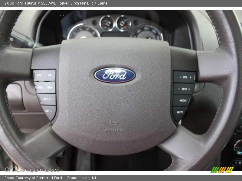 Silver Birch Metallic / Camel 2008 Ford Taurus X SEL AWD