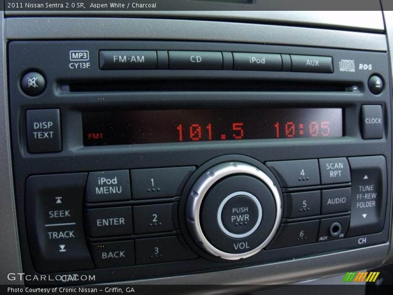 Aspen White / Charcoal 2011 Nissan Sentra 2.0 SR