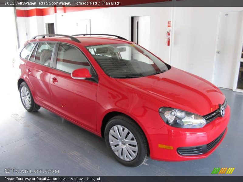 Tornado Red / Titan Black 2011 Volkswagen Jetta S SportWagen