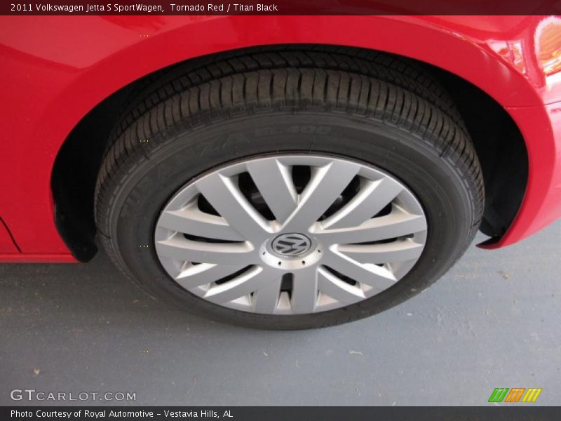 Tornado Red / Titan Black 2011 Volkswagen Jetta S SportWagen