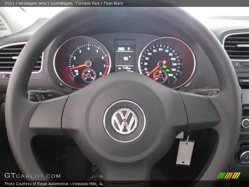 Tornado Red / Titan Black 2011 Volkswagen Jetta S SportWagen