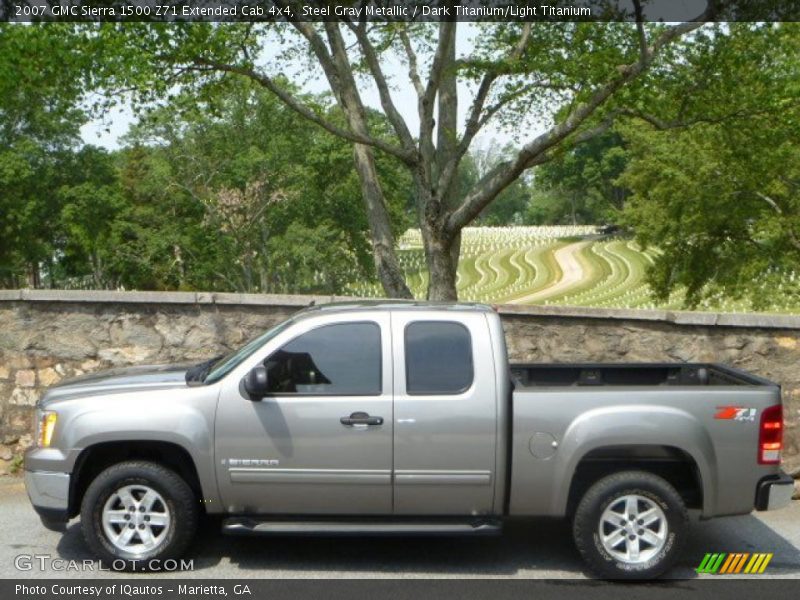  2007 Sierra 1500 Z71 Extended Cab 4x4 Steel Gray Metallic