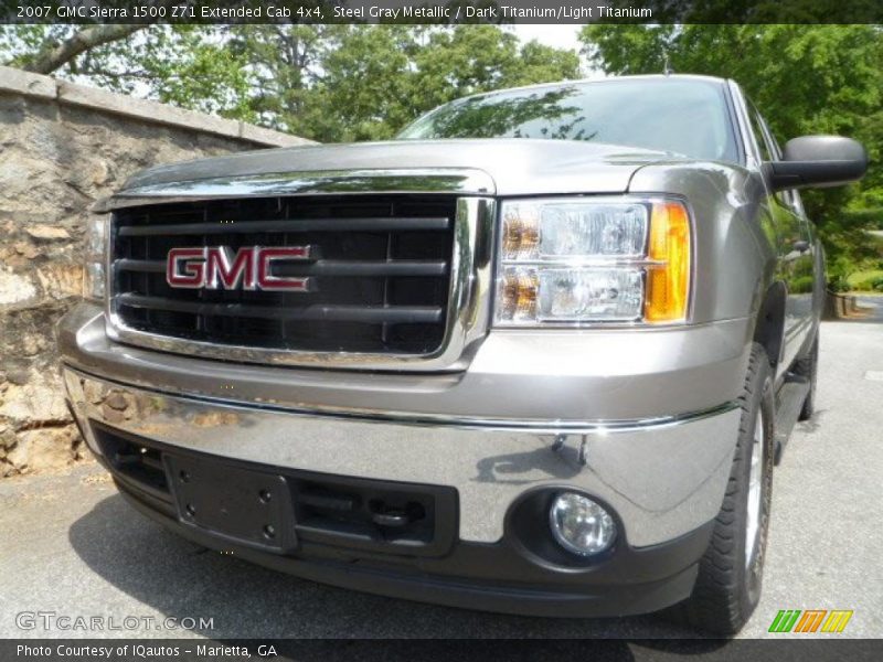 Steel Gray Metallic / Dark Titanium/Light Titanium 2007 GMC Sierra 1500 Z71 Extended Cab 4x4