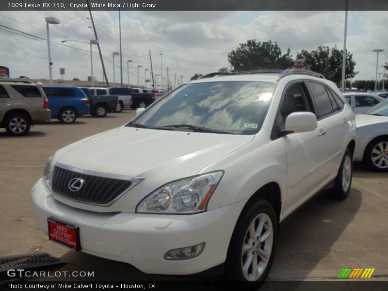 Crystal White Mica / Light Gray 2009 Lexus RX 350