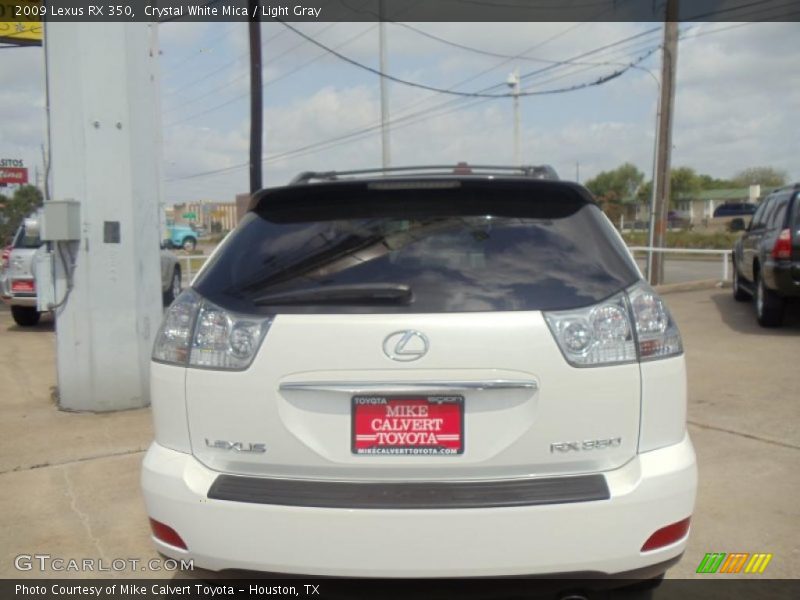 Crystal White Mica / Light Gray 2009 Lexus RX 350