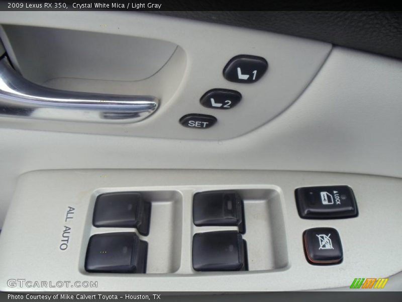 Crystal White Mica / Light Gray 2009 Lexus RX 350
